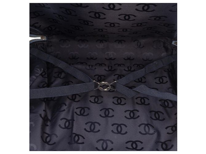 Borsa da viaggio in denim blu CC di Chanel Blu chiaro - vista 4