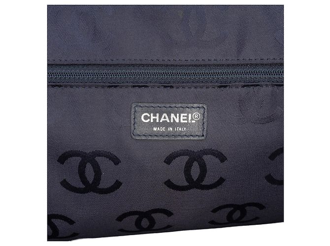 Borsa da viaggio in denim blu CC di Chanel Blu chiaro - vista 7