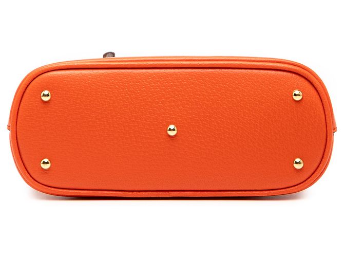 Sac à main en cuir de veau orange mini dollar Bamboo Diana de Gucci - vue 3