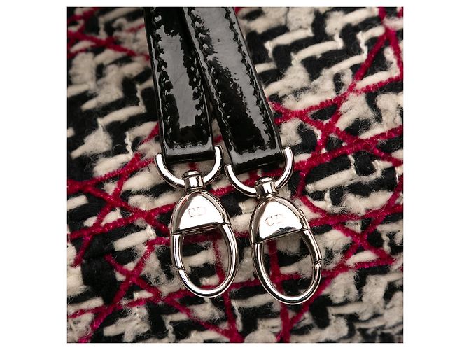 Dior Nero Medio Tweed Cannage Frange Lady Dior - vista 7