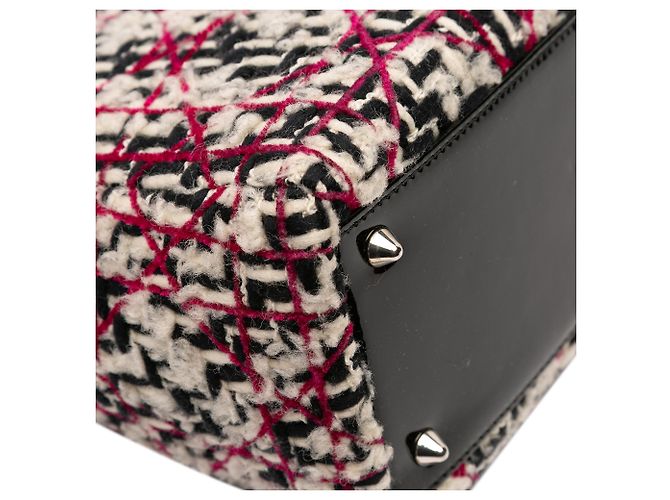 Dior Nero Medio Tweed Cannage Frange Lady Dior - vista 9