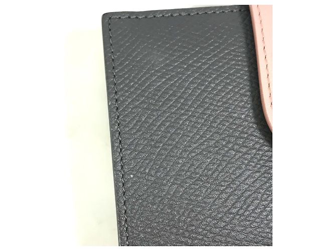 Céline Celine Two-Tone Small Strap Wallet Brown Pink - view 8
