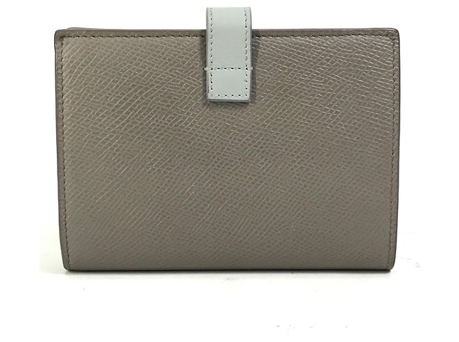 Céline Monedero de cuero tri-fold Celine Castaño Azul claro - vista 2
