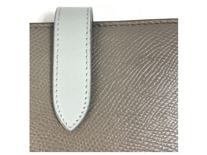 Céline Monedero de cuero tri-fold Celine Castaño Azul claro - vista 8