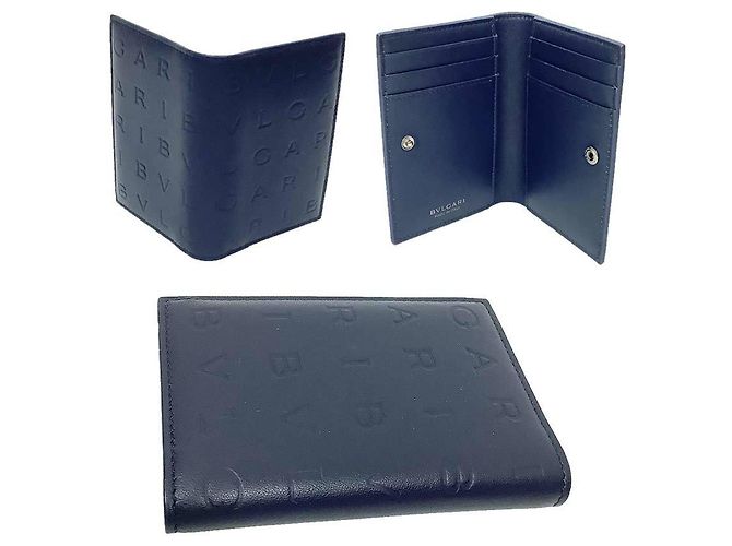 Bulgari Portacarte in pelle blu navy Bvlgari - vista 2