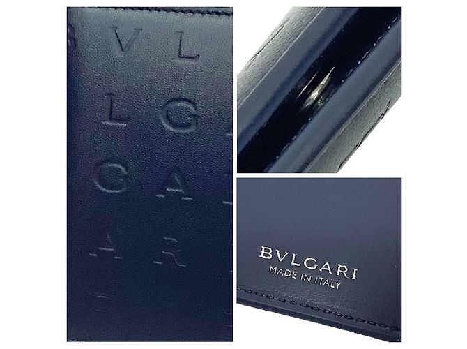 Bulgari Portacarte in pelle blu navy Bvlgari - vista 3