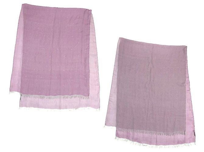Hermès Hermes Silk Stole Muffler in Purple - view 2