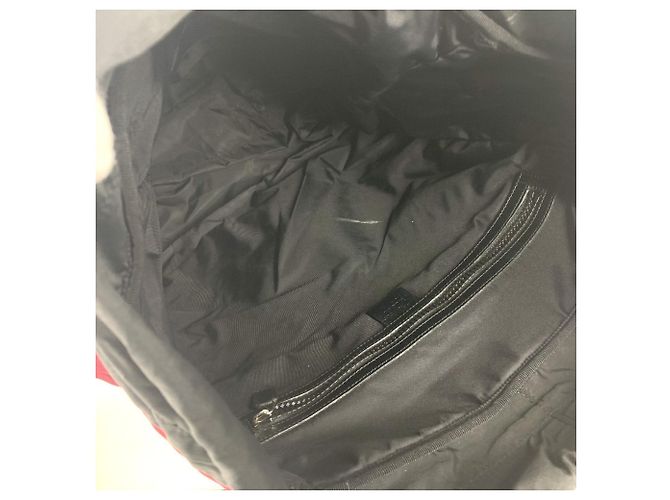 Gucci Sherry Line Rucksack mit Techno-Logo Tigerkopf Schwarz Rot - Ansicht 12