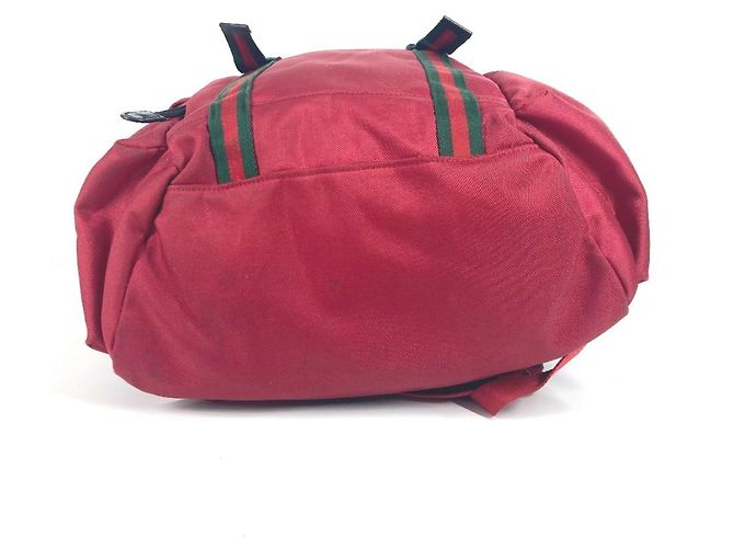 Gucci Sherry Line Rucksack mit Techno-Logo Tigerkopf Schwarz Rot - Ansicht 5