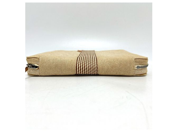 Hermès HERMES Nuovo Pouch da Viaggio Four Tou Marrone Beige Giallo - vista 6