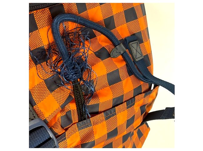 Louis Vuitton N41188 Damier Aventure Light Pack Rucksack Orange Marineblau Damier ebene - Ansicht 11