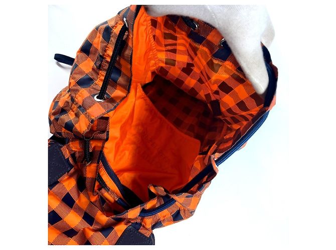 Louis Vuitton N41188 Damier Aventure Light Pack Rucksack Orange Marineblau Damier ebene - Ansicht 13