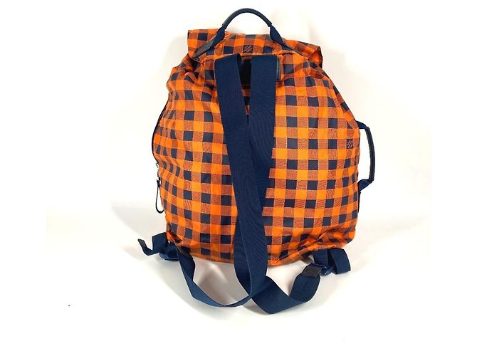 Louis Vuitton N41188 Damier Aventure Light Pack Rucksack Orange Marineblau Damier ebene - Ansicht 2
