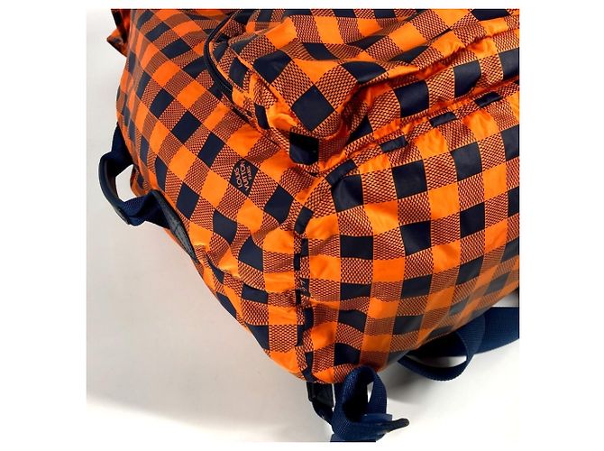Louis Vuitton N41188 Damier Aventure Light Pack Rucksack Orange Marineblau Damier ebene - Ansicht 7