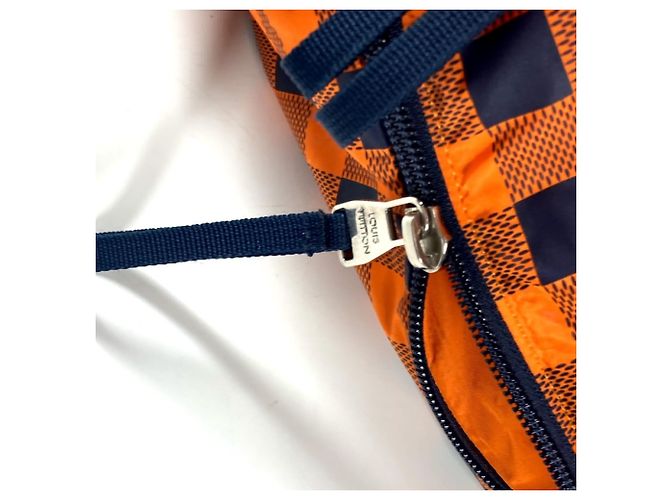 Louis Vuitton N41188 Damier Aventure Light Pack Rucksack Orange Marineblau Damier ebene - Ansicht 9