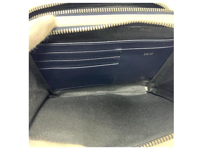 Borsa a Spalla Christian Dior Collaborazione Dior x Stüssy Bianco Blu navy - vista 12