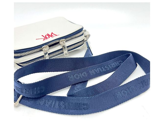 Borsa a Spalla Christian Dior Collaborazione Dior x Stüssy Bianco Blu navy - vista 15