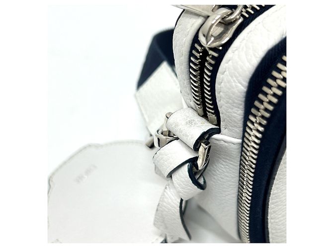 Borsa a Spalla Christian Dior Collaborazione Dior x Stüssy Bianco Blu navy - vista 8