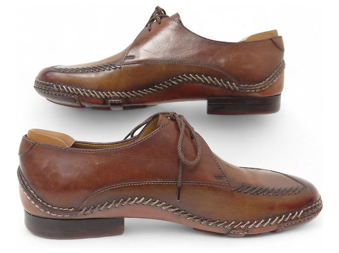 SCARPE BERLUTI INDJO RIPARATE DERBY 8.5 42.5 +ALBERI PER SCARPE Marrone - vista 2
