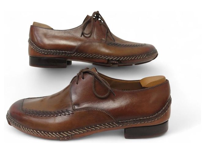 SCARPE BERLUTI INDJO RIPARATE DERBY 8.5 42.5 +ALBERI PER SCARPE Marrone - vista 3