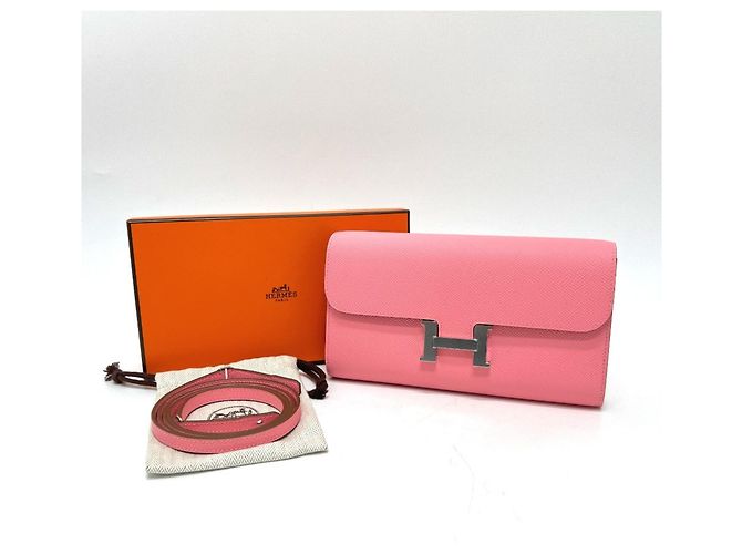 Hermès Billetera Hermes Constance To Go Rosa - vista 14