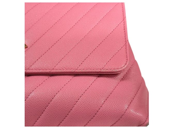 Borsa a Spalla Chanel Coco Handle 29 V-Stitch Rosa - vista 13