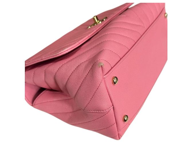 Borsa a Spalla Chanel Coco Handle 29 V-Stitch Rosa - vista 8