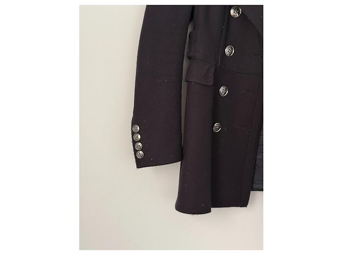 Burberry Brit Abrigo Burberry de lana azul marino de doble botonadura - vista 5