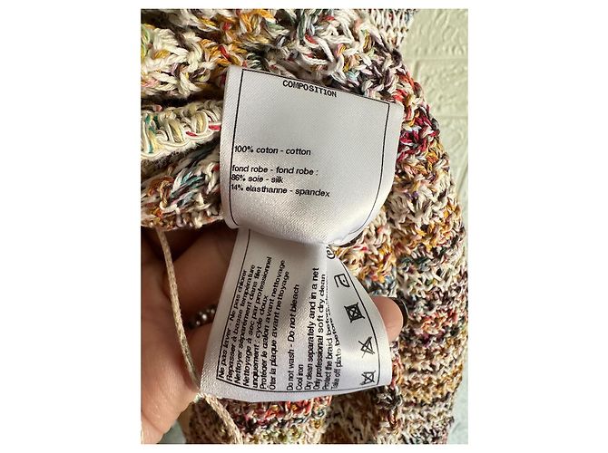 Chanel Baumwollkleid Mehrfarbig Größe 36 Mehrfarben - Ansicht 10