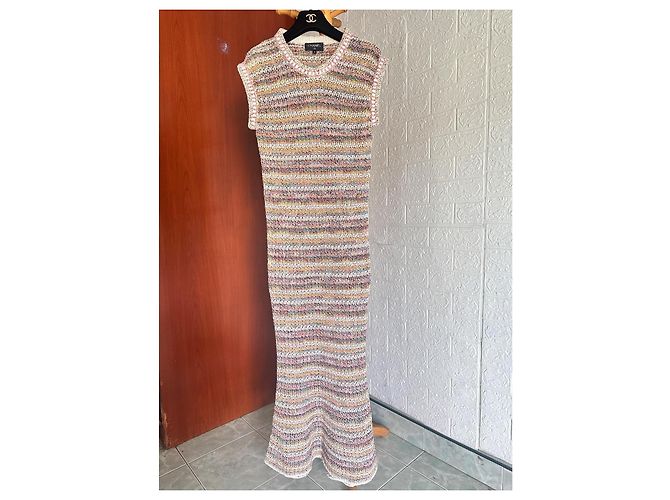 Chanel Baumwollkleid Mehrfarbig Größe 36 Mehrfarben - Ansicht 2