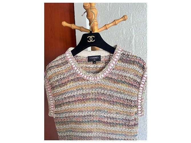 Chanel Baumwollkleid Mehrfarbig Größe 36 Mehrfarben - Ansicht 5