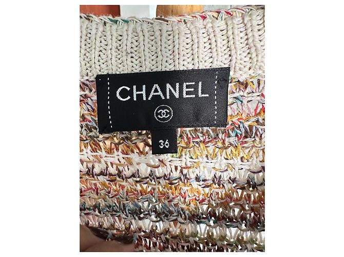 Chanel Baumwollkleid Mehrfarbig Größe 36 Mehrfarben - Ansicht 8
