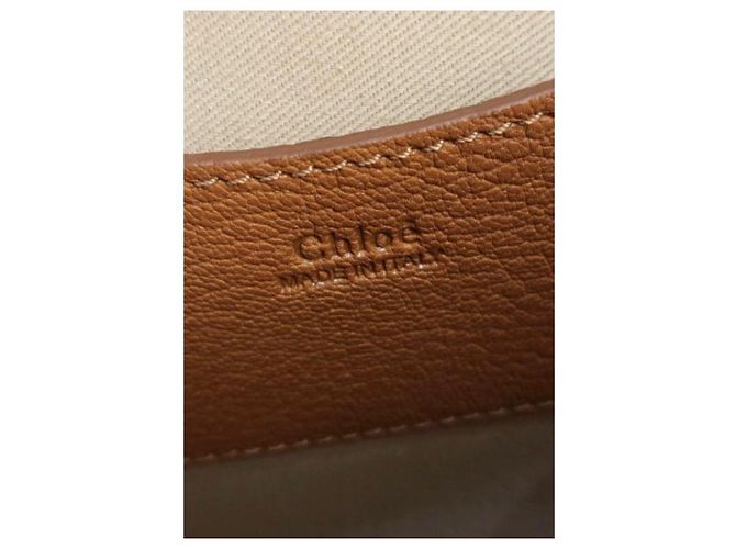 Borsa a mano Chloé Tess in pelle marrone - vista 3