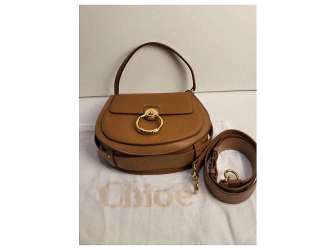 Borsa a mano Chloé Tess in pelle marrone - vista 7