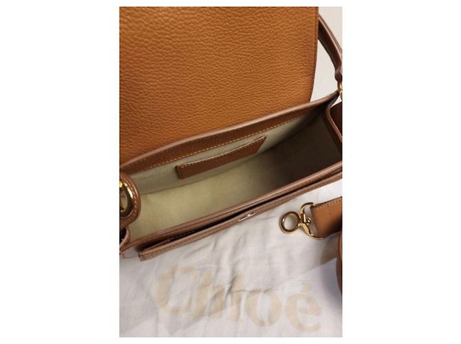 Borsa a mano Chloé Tess in pelle marrone - vista 8
