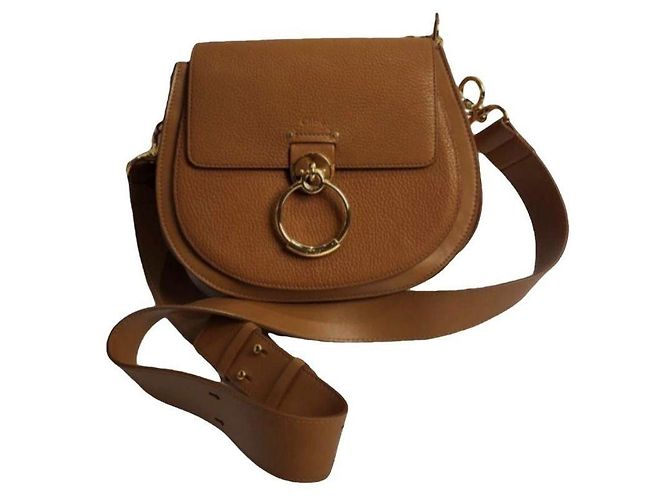 Borsa a mano Chloé Tess in pelle marrone - vista 9