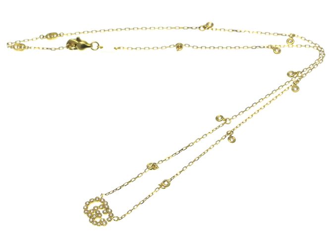 Collana con diamante e logo GG di Gucci D'oro - view 17