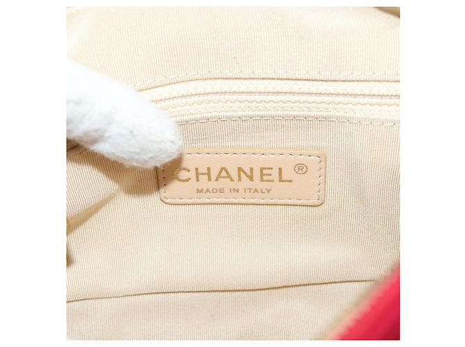 Borsa Chanel Classic Single Flap Mini in Jersey Chevron Rosso - vista 6