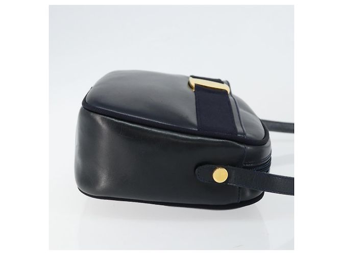 Bolsa de Ombro Vala em Couro Salvatore Ferragamo Azul marinho - vista 3