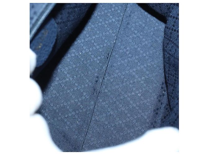 Gucci Vintage Bamboo Handle Suede Blu navy - vista 5