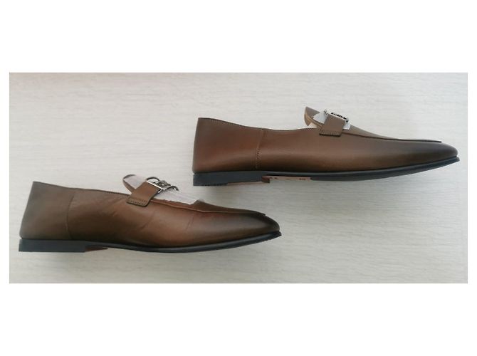 Hermès Tenor Braun Schwarz Dunkelbraun Kamel - Ansicht 4