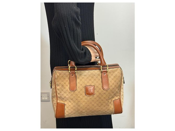 Céline Borsa Celine in suede / pelle marrone299 - vista 10