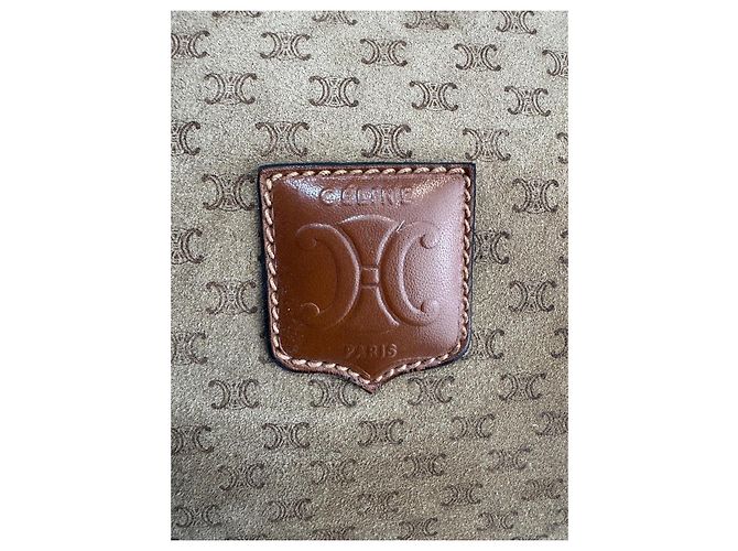 Céline Borsa Celine in suede / pelle marrone299 - vista 11