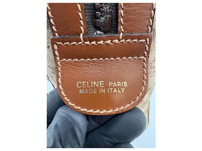 Céline Borsa Celine in suede / pelle marrone299 - vista 12