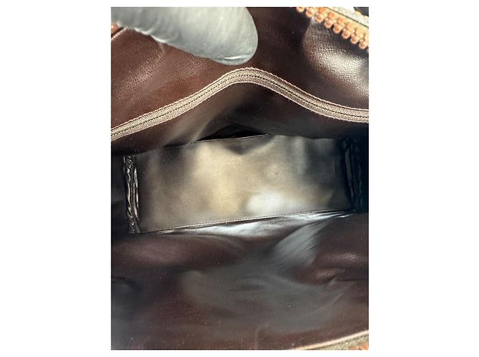 Céline Borsa Celine in suede / pelle marrone299 - vista 13