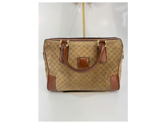 Céline Borsa Celine in suede / pelle marrone299 - vista 2