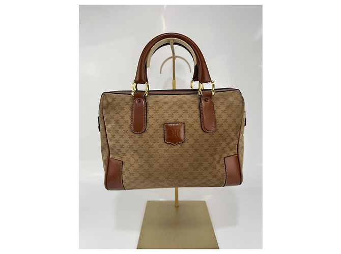 Céline Borsa Celine in suede / pelle marrone299 - vista 3