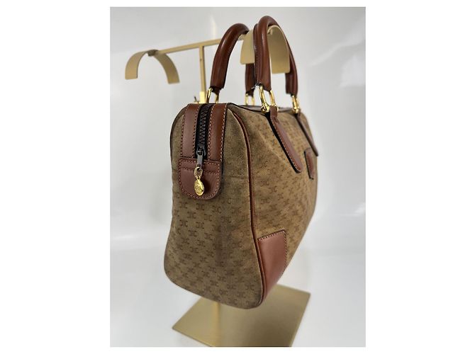 Céline Borsa Celine in suede / pelle marrone299 - vista 4