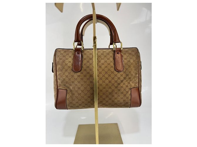 Céline Borsa Celine in suede / pelle marrone299 - vista 6