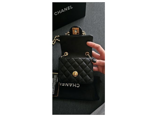 Timeless Chanel Tasche Schwarz Golden - Ansicht 4
